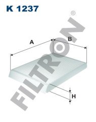 VOLVO CARS XC60 2.4 D5 136kw 185hp  Polen Kabin filtresi K1237 FİLTRON