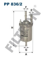 VOLKSWAGEN Scirocco III 2.0 TSI R 206kw 280hp  Yakıt Filtresi PP836/2 FİLTRON